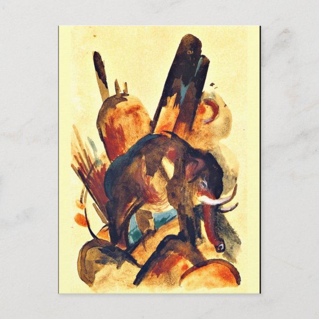 Franz Marc - Elephant Postcard (Front)