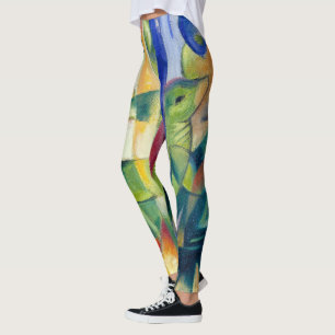 Franz Marc Famous Painting Little Mountain Goats Leggings