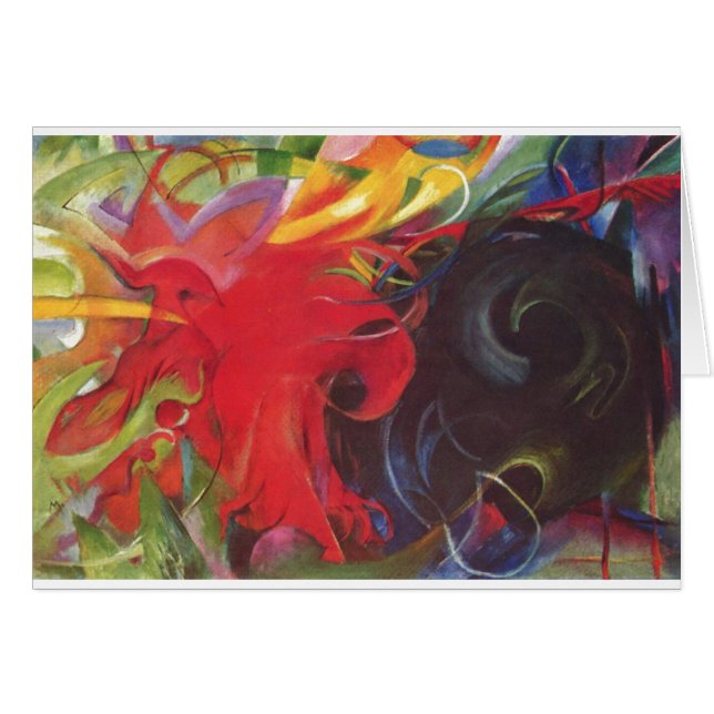 Franz Marc - Fighting Forms 1914 Colour Black Red (Front Horizontal)