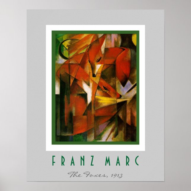Franz Marc - German Expressionist - The Foxes Poster (Front)