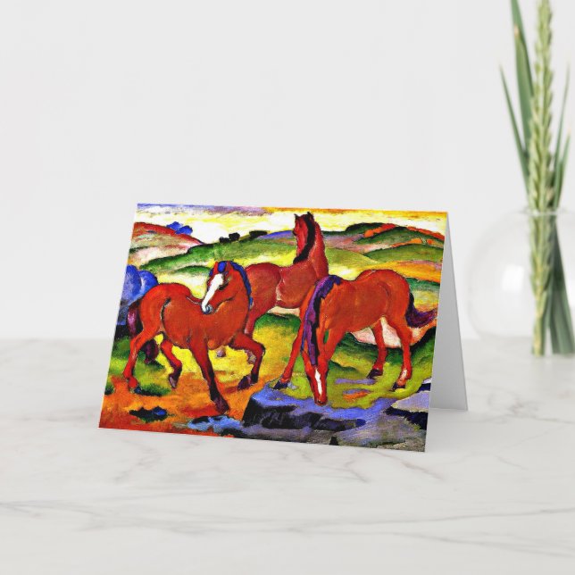 Franz Marc - Grazing Horses IV. 1911 Card (Front)