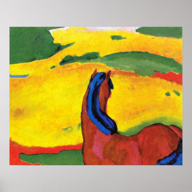 Franz Marc - Horse In A Landscape Painting Poster (Front)