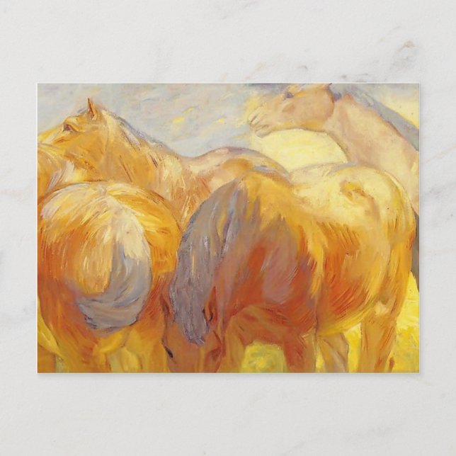 Franz Marc- Large Lenggries Horses Postcard (Front)