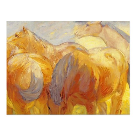 Franz Marc- Large Lenggries Horses Postcard