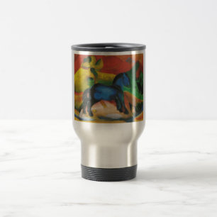 Franz Marc - Little Blue Horse 1912 Oil Canvas Travel Mug