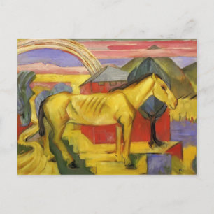 Franz Marc- Long Yellow Horse Postcard