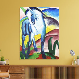Franz Marc Modern Blue Horse I Expressionist Art Canvas Print