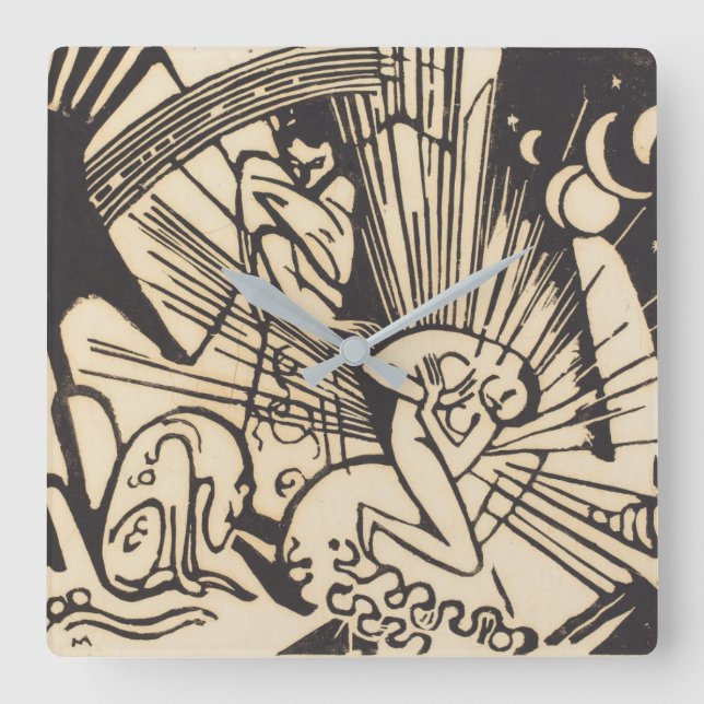 Franz Marc | Reconciliation Versoehnung Square Wall Clock (Front)