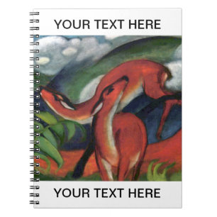 Franz Marc Red Deer Famous Painting Personalized Notebook