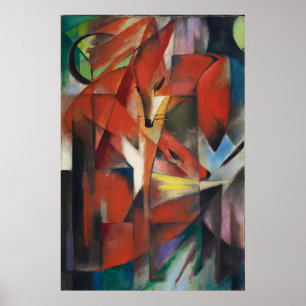 Franz Marc The Fox 1913 – Expressionist Cubism Poster