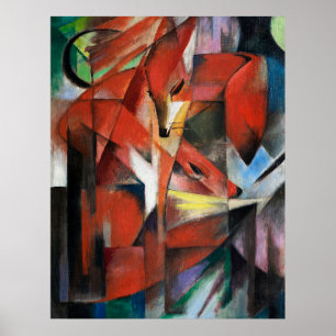 Franz Marc   The Foxes (1913) Poster