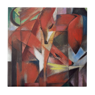 Franz Marc - The Foxes, 1913 Tile
