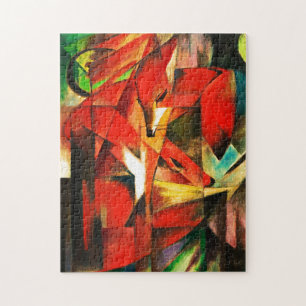 Franz Marc The Foxes Red Fox Modern Art Painting Jigsaw Puzzle