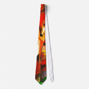 Franz Marc The Foxes Red Fox Modern Art Painting Tie