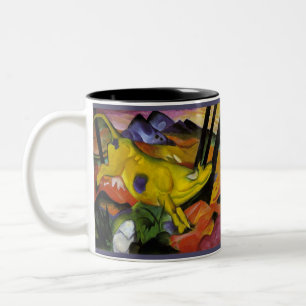 Franz Marc - The Yellow Cow - Expressionist Art Two-Tone Coffee Mug