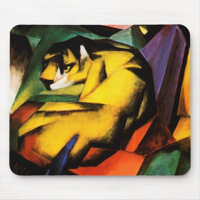 Franz Marc - Tiger (1912) Mouse Mat (Front)