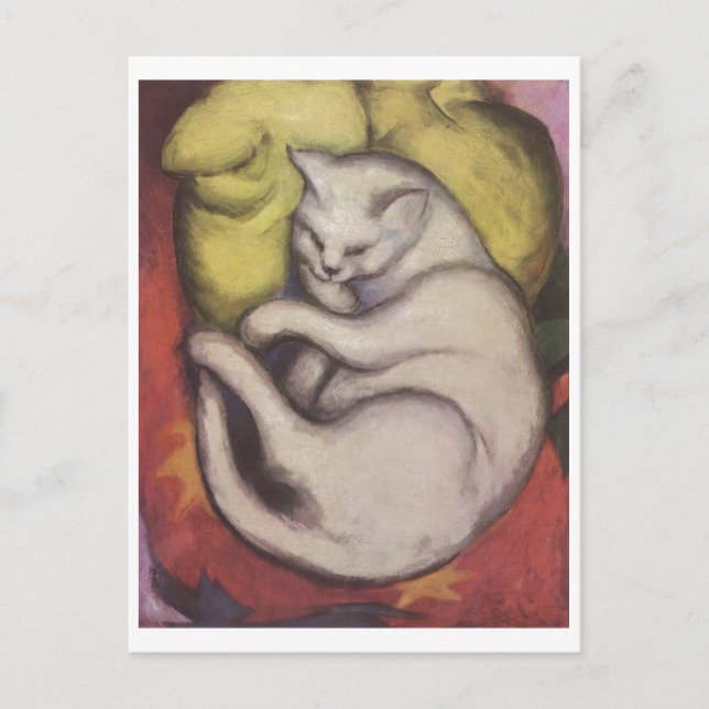 Franz Marc - Tomcat w/ Yellow Cushion 1912 Cat Tom Postcard (Front)