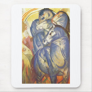 Franz Marc - Tower of Blue Horses 1913 Equestrian Mouse Mat