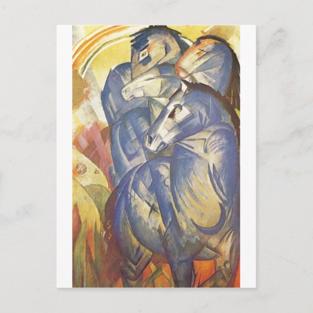 Franz Marc - Tower of Blue Horses 1913 Equestrian Postcard (Front)