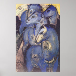 Franz Marc - Tower of Blue Horses 1913 Equestrian Poster