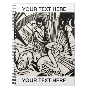 Franz Marc Woodcut Reconciliation Personalised Notebook