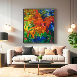 Franz Marc's Animals in a Landscape Poster