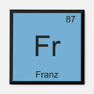 Franz Name Chemistry Element Periodic Table Magnet