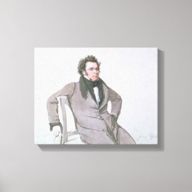 Franz Schubert , 1825 Canvas Print (Front)