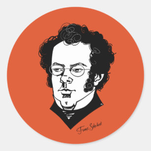 Franz Schubert Classic Round Sticker