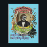 Franz Schubird Funny Bird Animal Composer Schubert Postcard<br><div class="desc">Hilariously funny (and cute!) Franz Schubird Great Animal Composers Series postcard with a bird with a world famous classic music composer F. Schubert look, music note sheet, piano and violin instruments, notes and other music elements. A cute animal composer parody postcard for classical music loving people. Send this cool classic...</div>