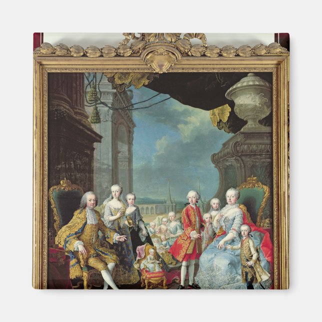 Franz Stephan I  with his wife Marie-Therese Magnet (Front)