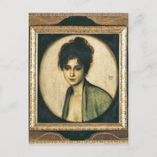 Franz von Stuck - Portrait of Mrs Feez Postcard