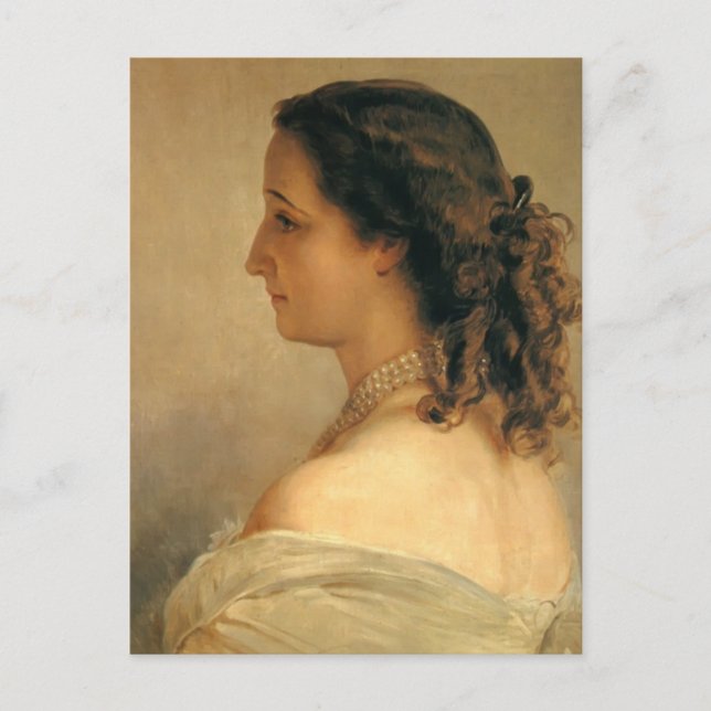 Franz Winterhalter: Eugenie, Empress of French Postcard (Front)