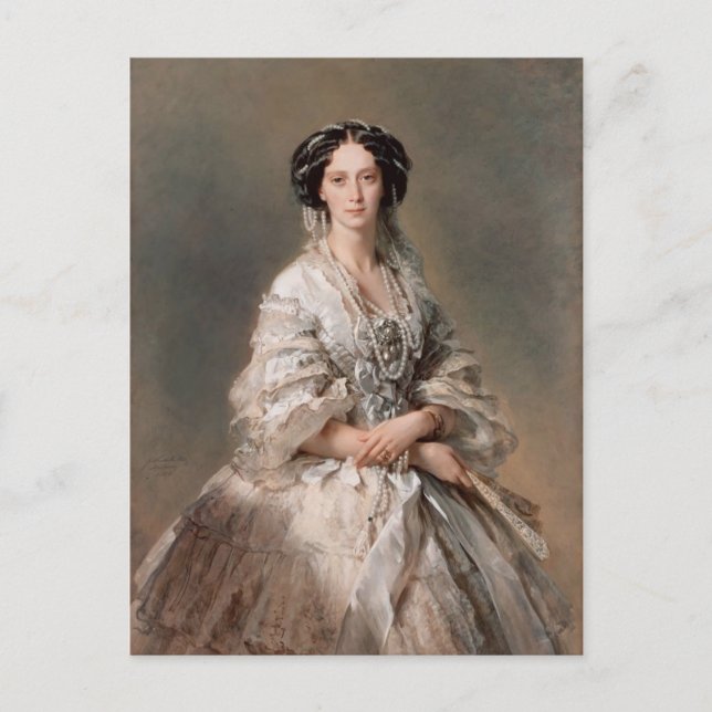 Franz Winterhalter- Portrait of Empress Maria Postcard (Front)
