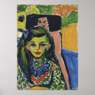 Franzi before a Carved Chair Poster