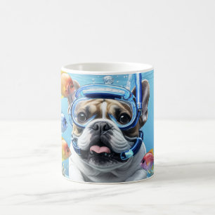 Französische Bulldogge beim Schnorcheln Coffee Mug