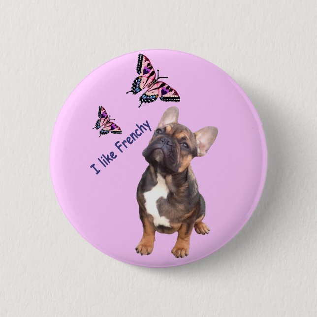 Französische Bulldogge Button (Front)