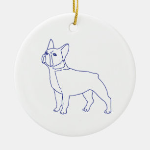 Französische Bulldogge Ceramic Tree Decoration