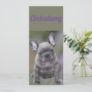 Französische Bulldogge Einladung  Invitation