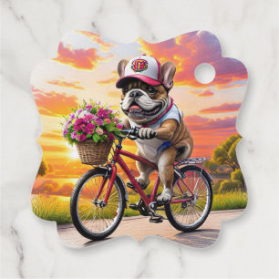 Französische Bulldogge Fahrrad French Bulldog Favour Tags