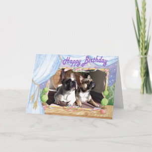 Französische Bulldogge Geburtstag French Bulldog Card