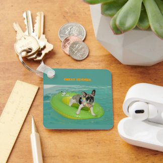 Französische Bulldogge Great Summer Key Ring