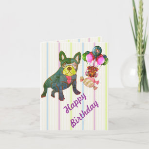 französische Bulldogge Grußkarten Card