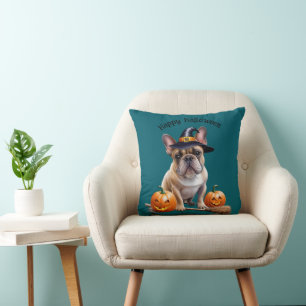 Französische Bulldogge Halloween Cushion