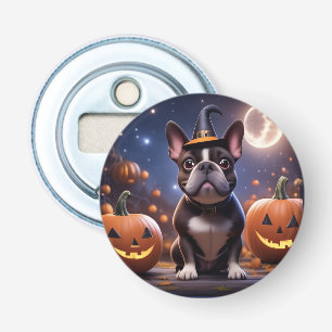 französische Bulldogge Halloween mit Kürbis Bottle Opener