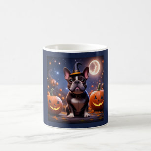 französische Bulldogge Halloween mit Kürbis Coffee Mug