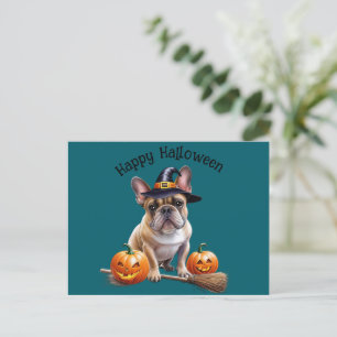   Französische Bulldogge Halloween  Postcard
