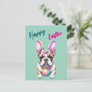 Französische Bulldogge Happy Easter French Bulldog Postcard