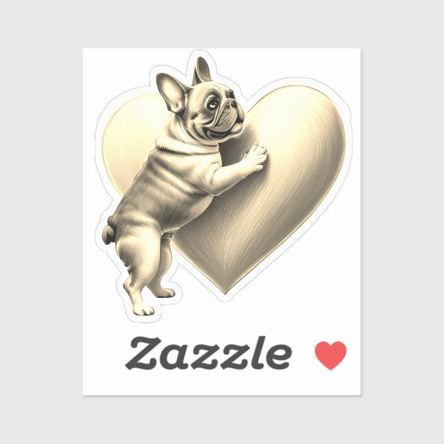 Französische Bulldogge I love you (Sheet)