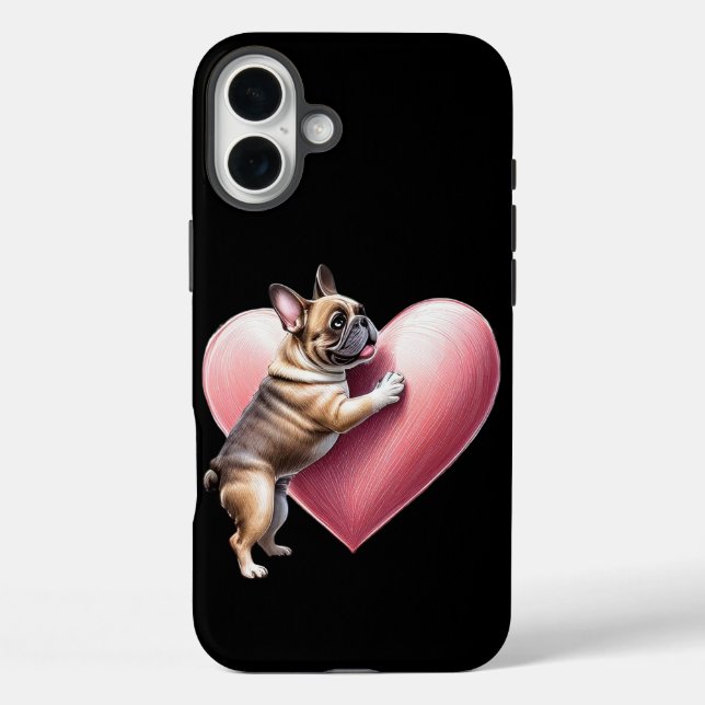 Französische Bulldogge I love you Case-Mate iPhone Case (Back)